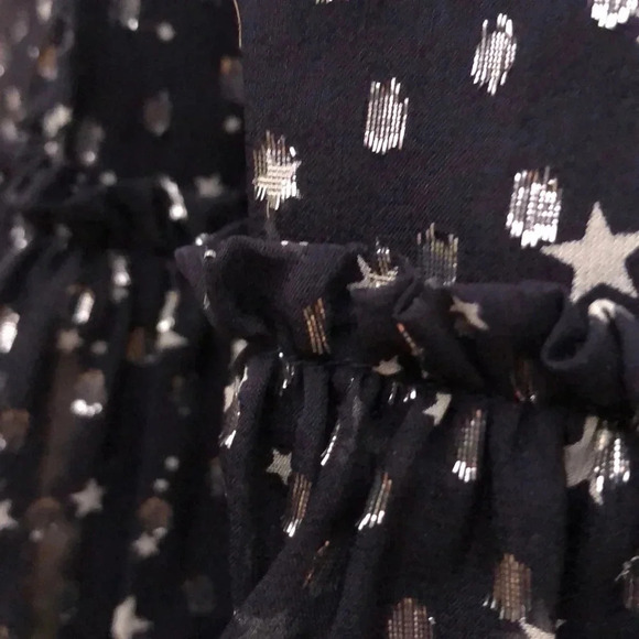 Kate Spade silk navy night sky lurex dot skirt, 10 - Picture 4 of 9